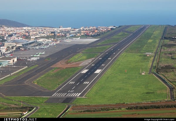 Plane Skids Off Tenerife Runway