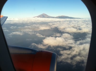 EsayJet Flight Approching Tenerife